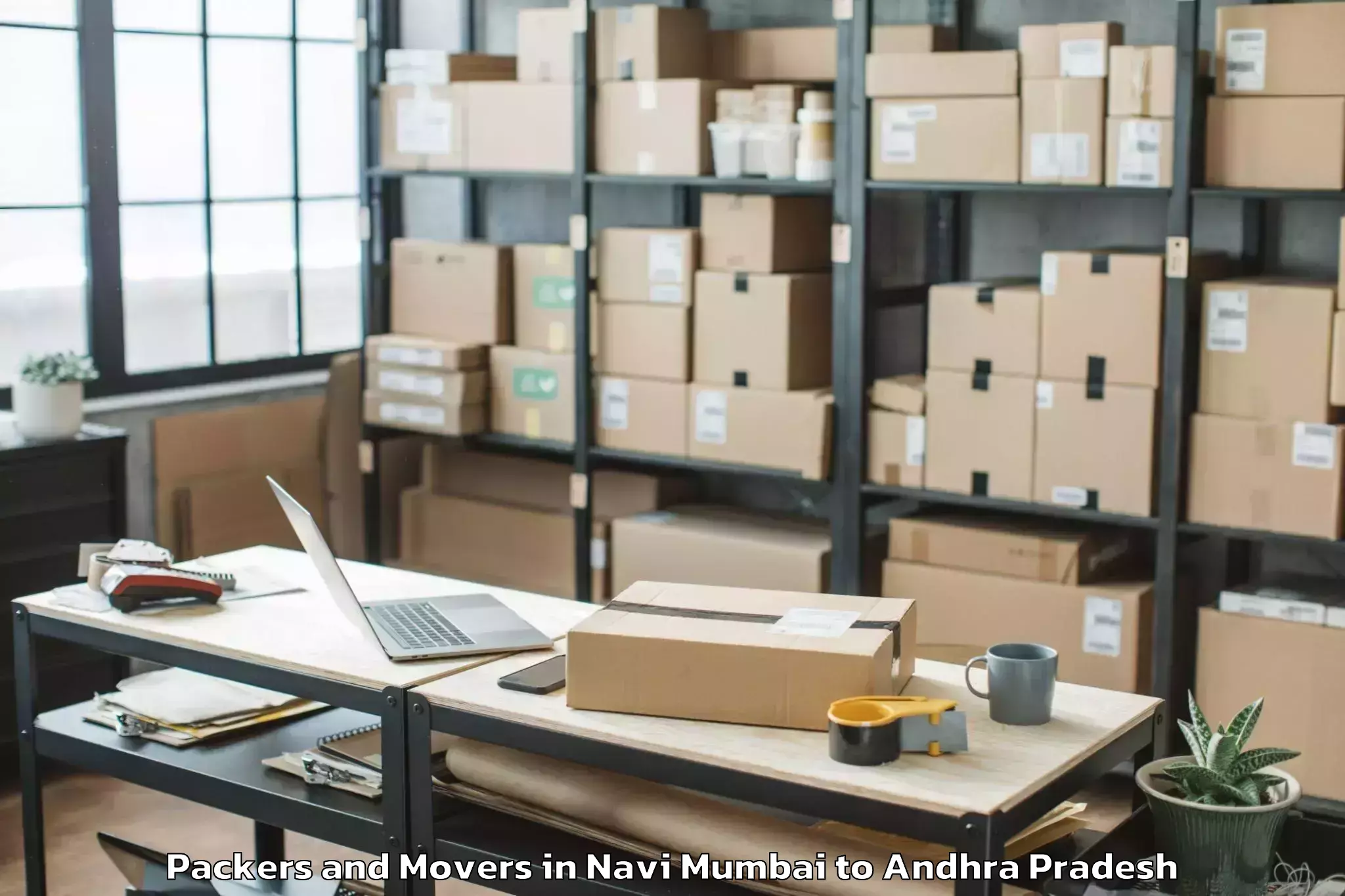 Quality Navi Mumbai to Vajrapukothuru Packers And Movers